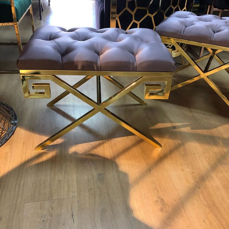 Yuvarlak ve Anahtar Puf İnci Masa Sandalye